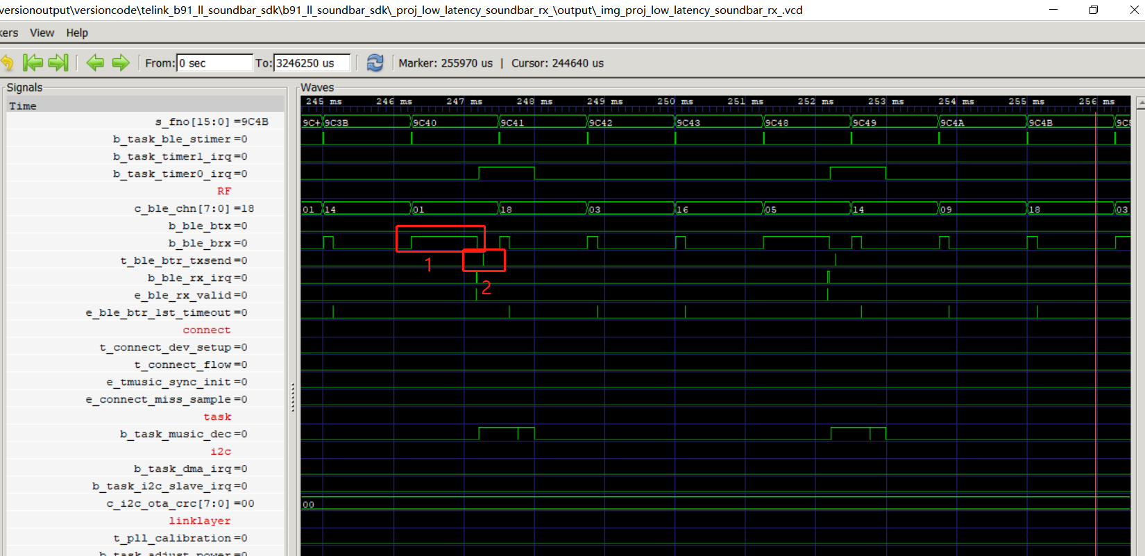 Master role VCD timing