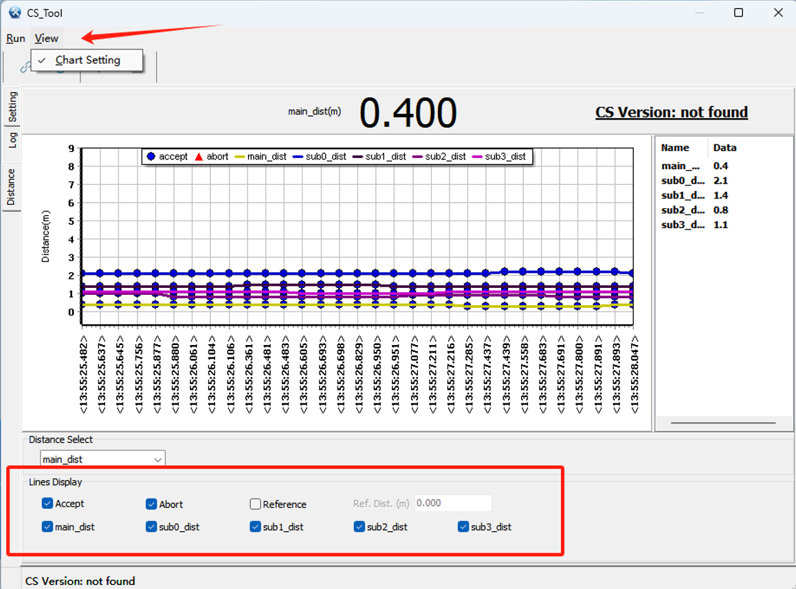 Lines Display Interface Setting