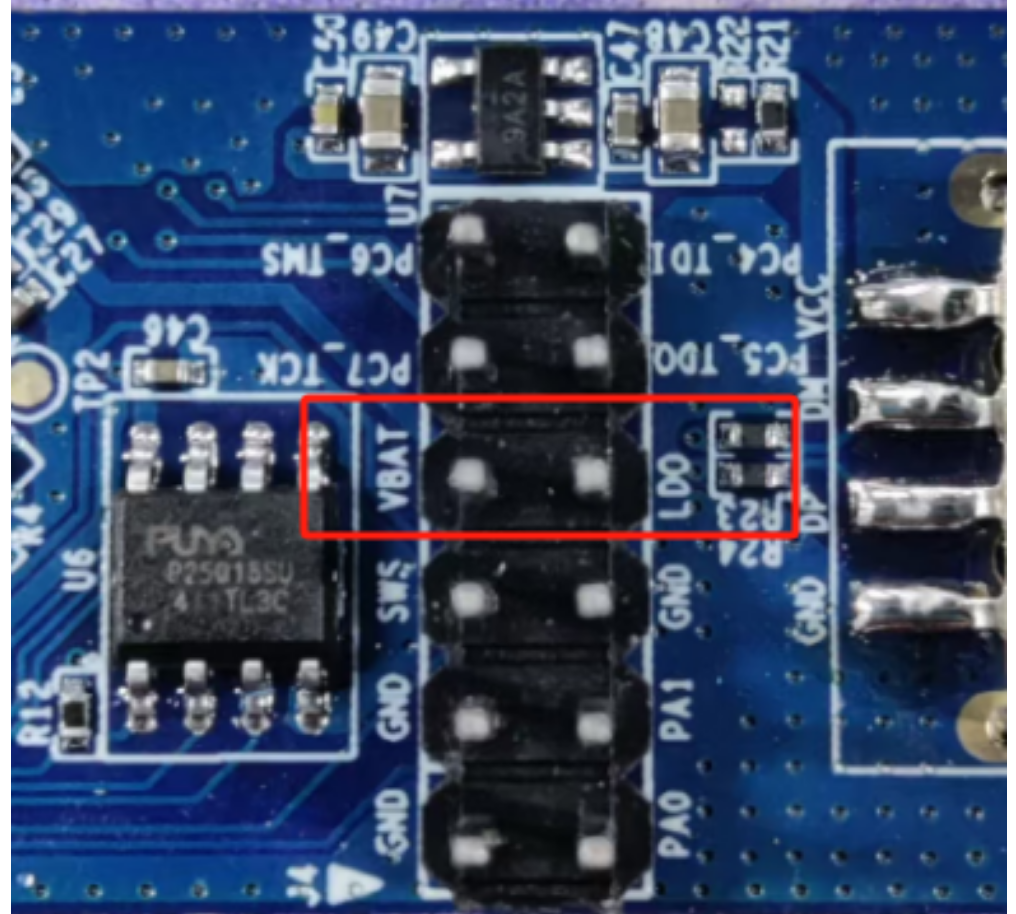 Jumper on the dongle board