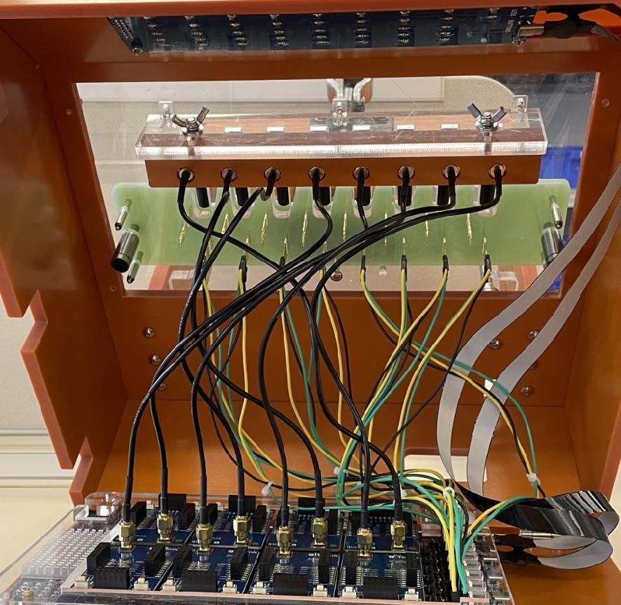 Connect the Base Board and the Button/LEDs External Board