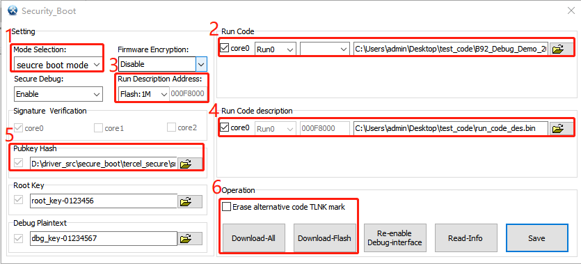 Burning steps for Secure Boot