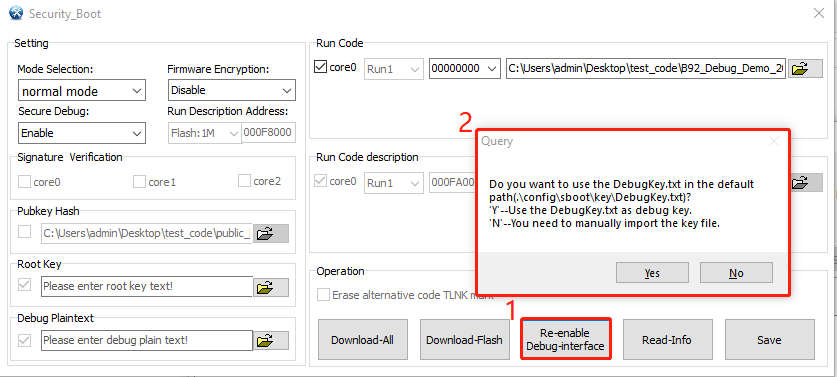Re-enable Debug Interface