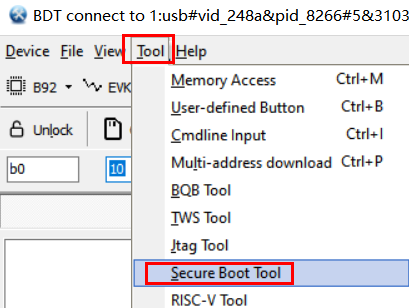 Secure Boot tool in BDT