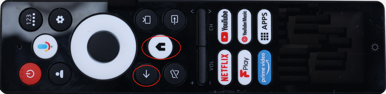 Back and Home on the remote control Back and Home on the remote control