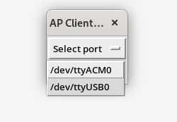 Select Port Window on Linux