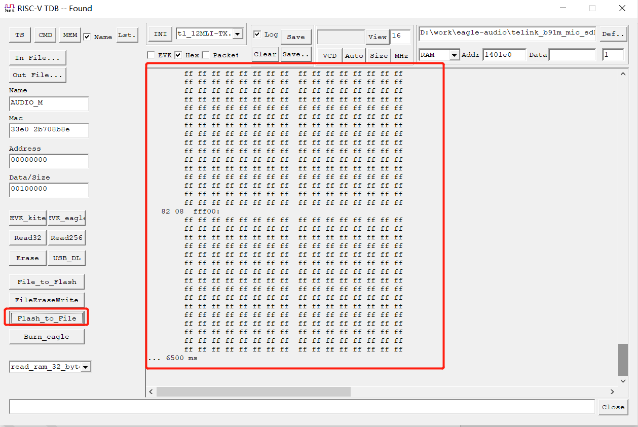 Save Flash to bin File