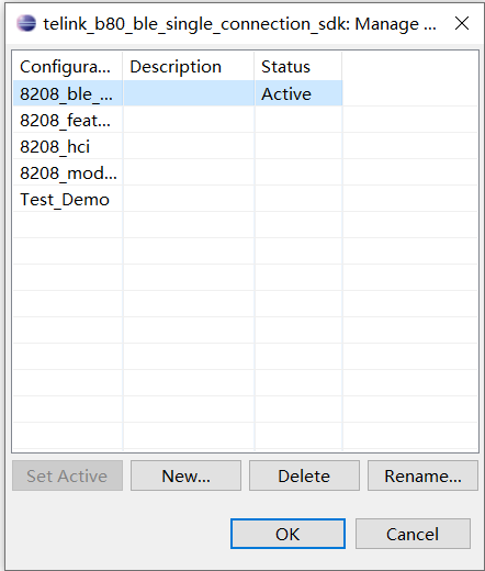 New project in the project list