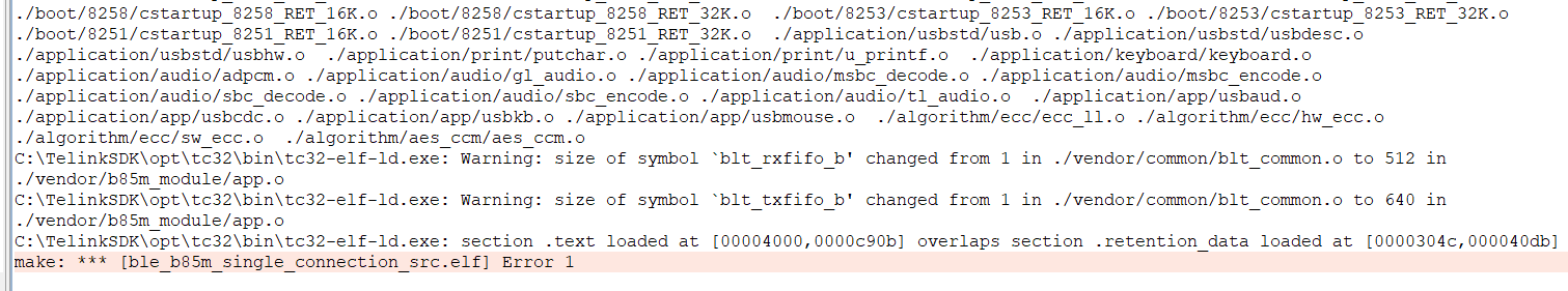 Error generated when compiling SDK project