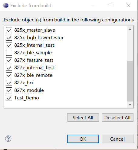 Exclude source project from build