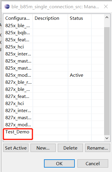 New project in the project list