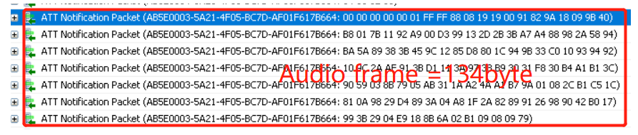 134-byte Audio frame