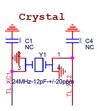 24MHz Crystal Schematic