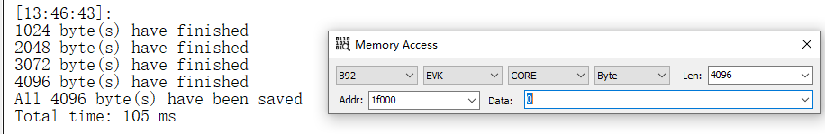 Read RAM Data using BDT