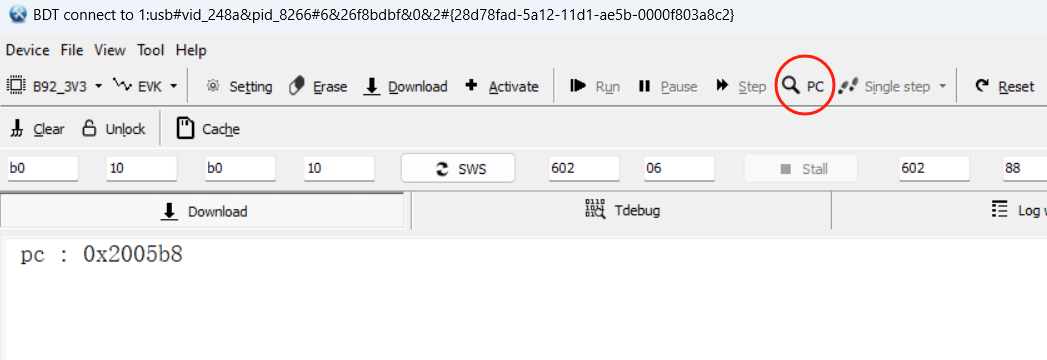 BDT Reads PC Pointer
