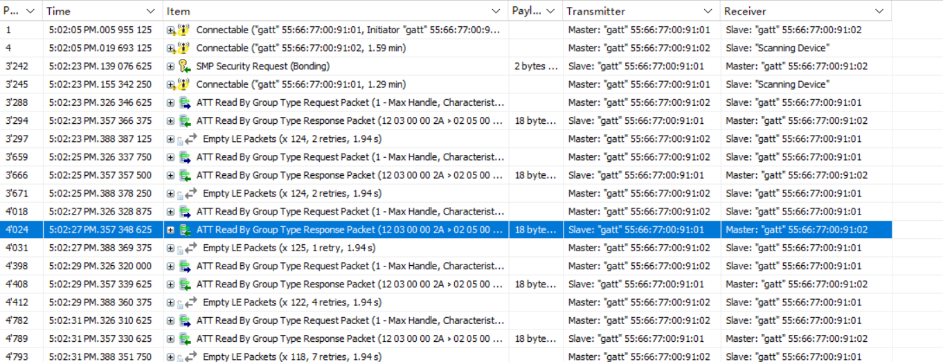 GATT API Test TEST_READ_BY_GROUP_TYPE_REQ
