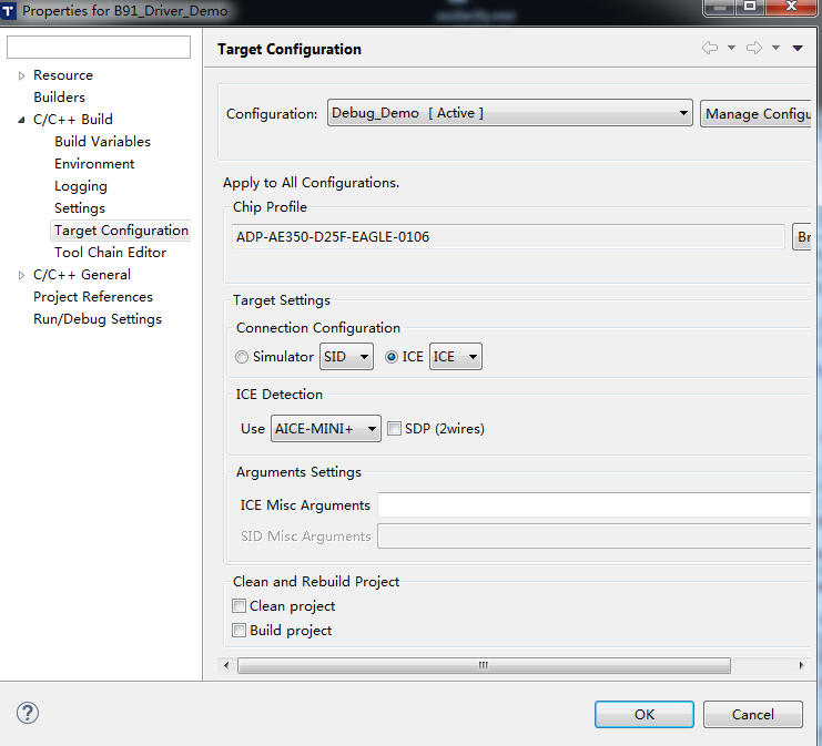 Target Configuration