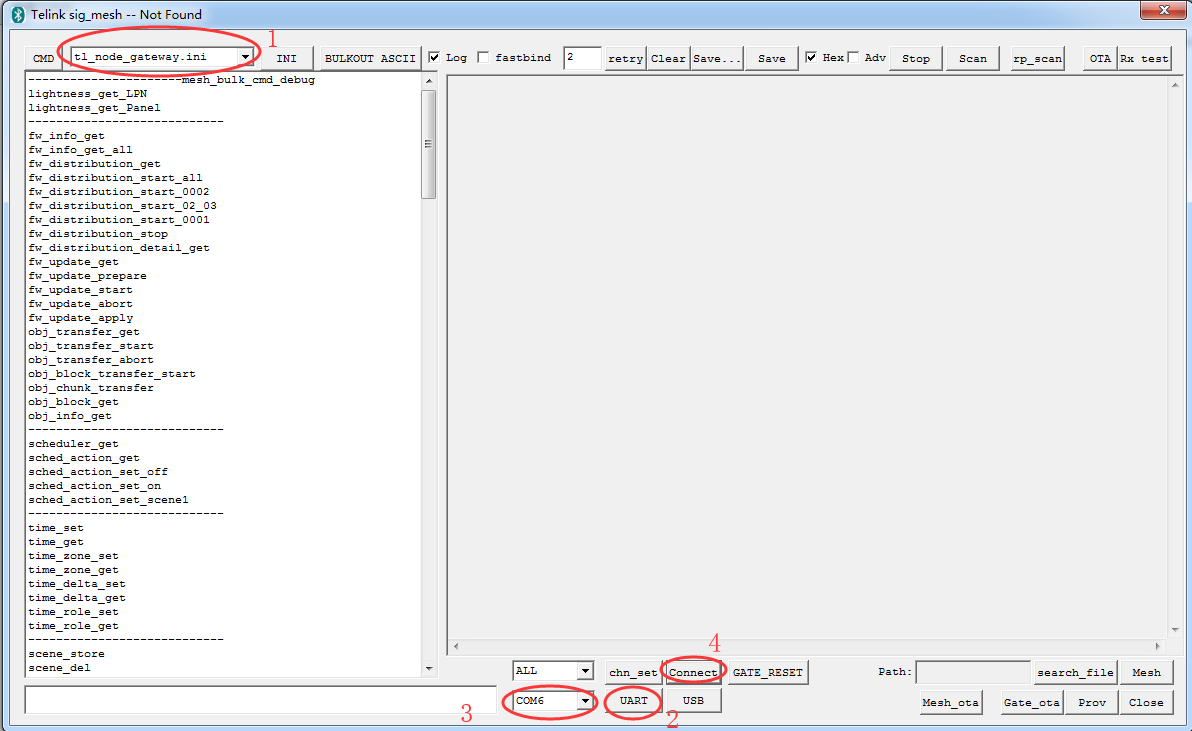 Configure UART port