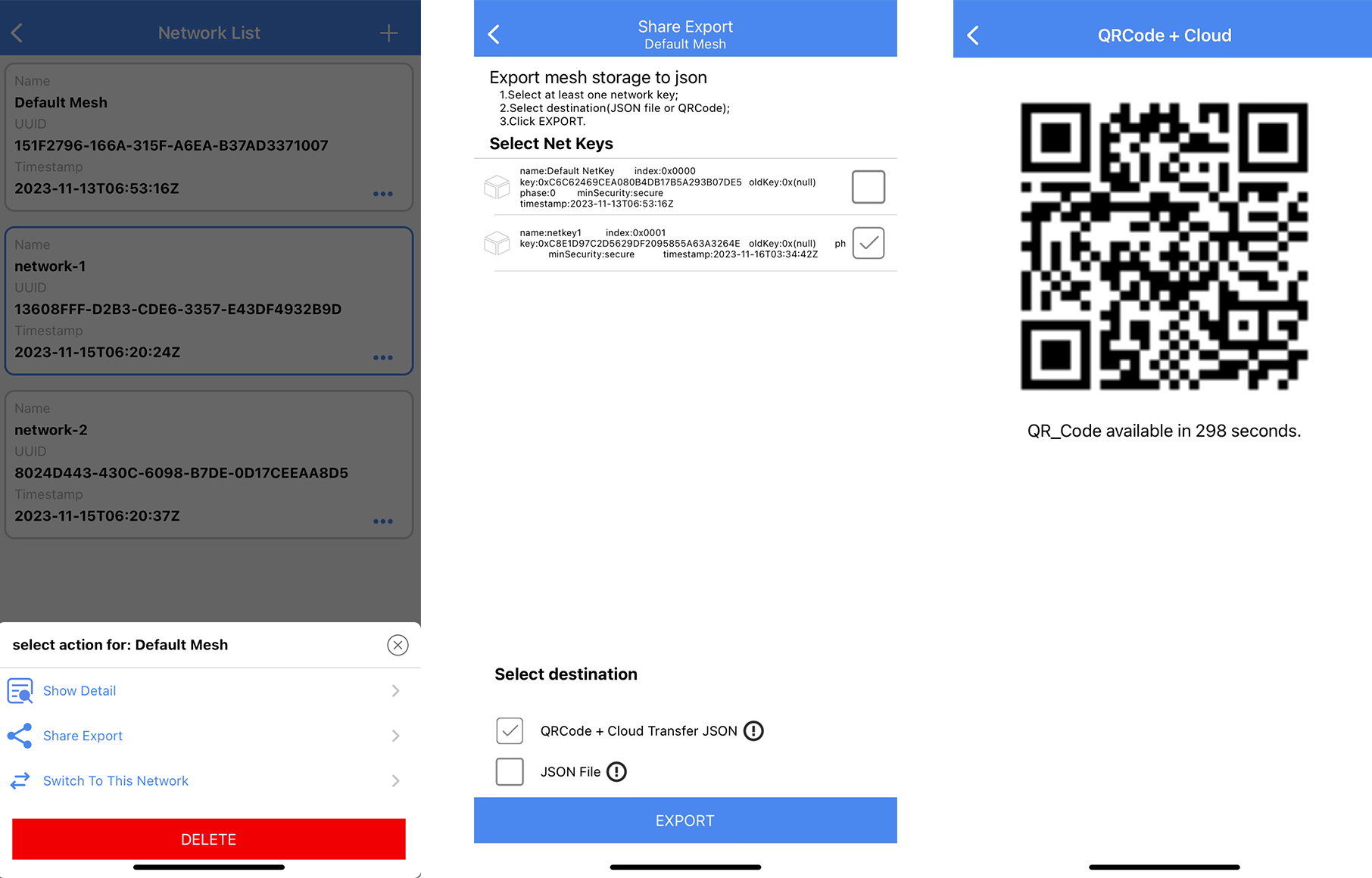 iOS QR code export