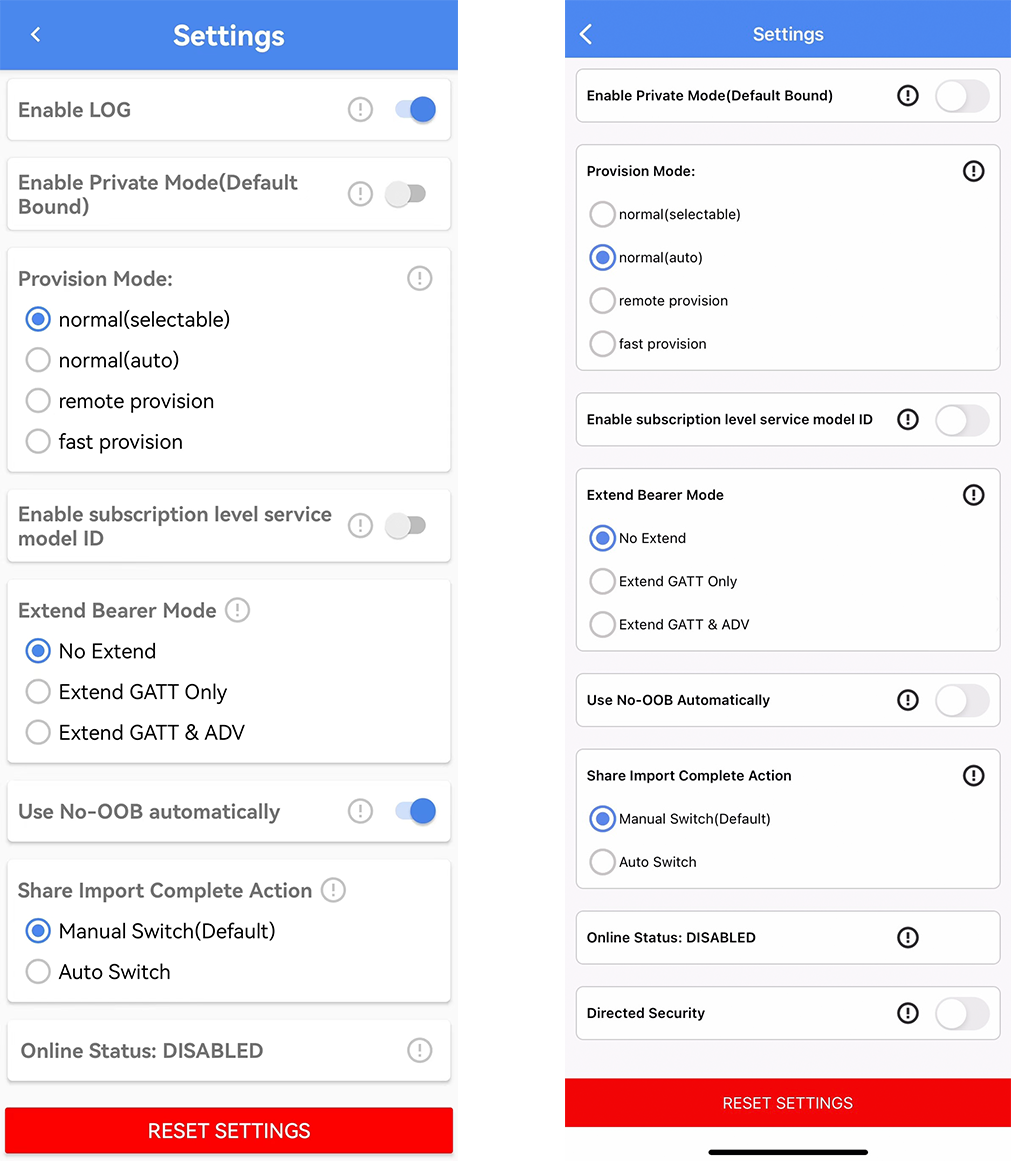 Android & iOS Setting/Settings interface
