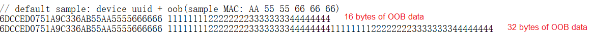 OOB data in TXT format