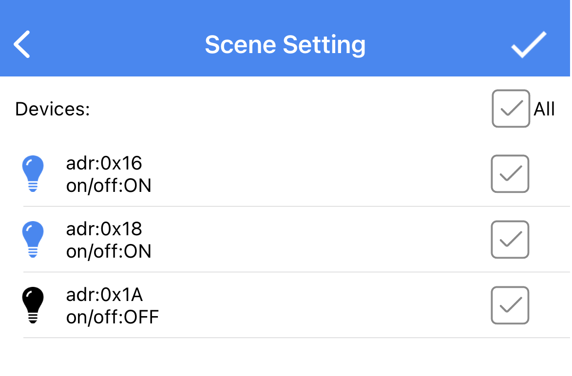 iOS scene edit interface