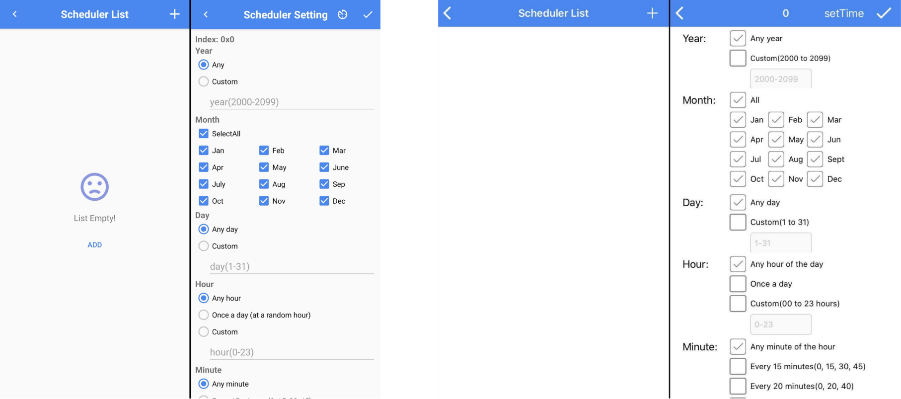 Android & iOS Scheduler