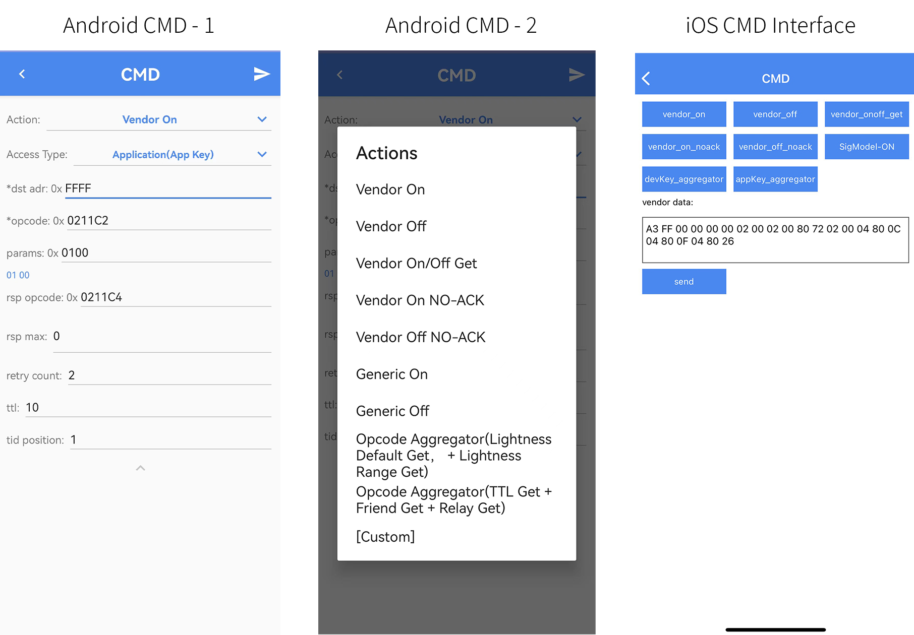Android & iOS CMD interface