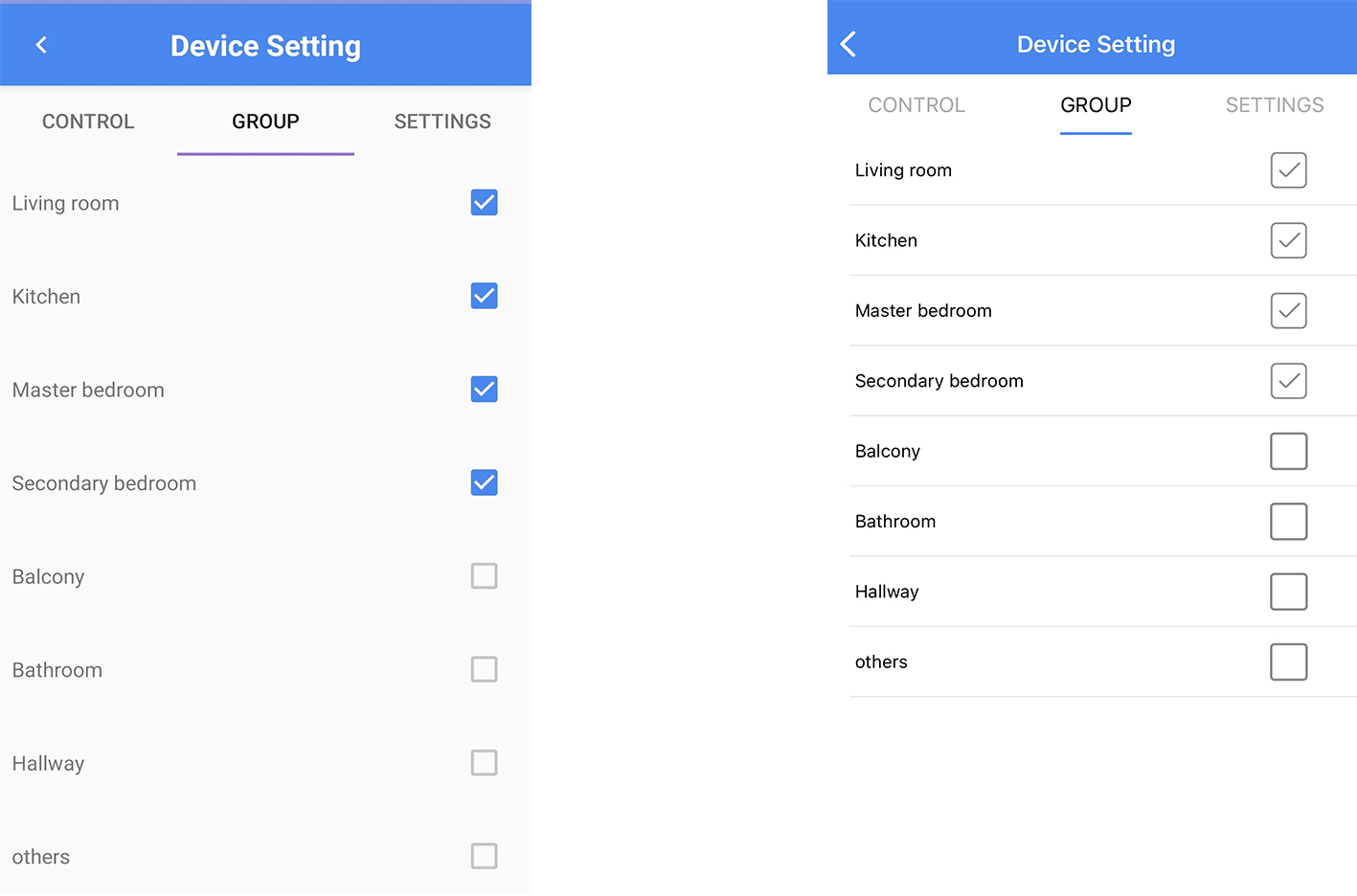 Android & iOS add group interface