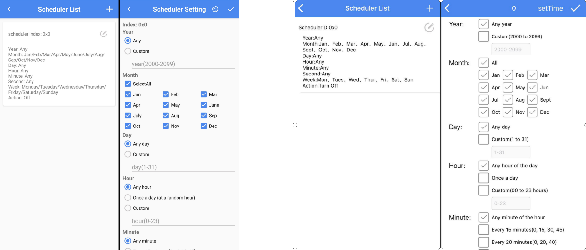 Android & iOS edit Scheduler