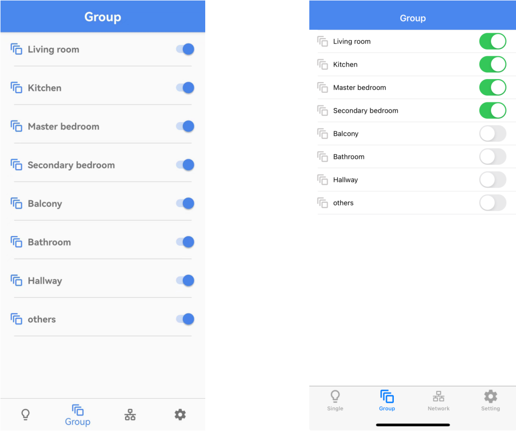 Android & iOS Group interface