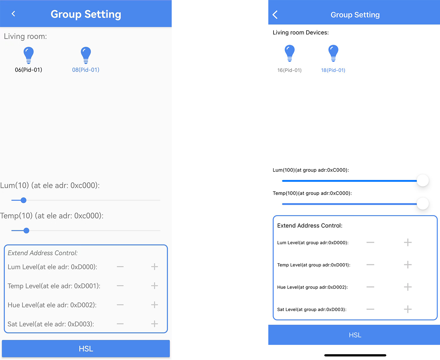 Android & iOS Group setting
