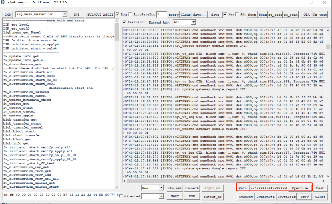 Select new firmware