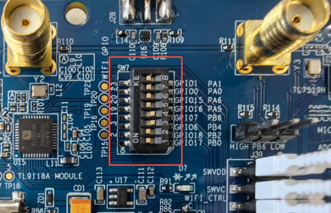 Communication DIP Switch Layout
