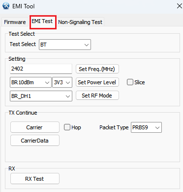 Select BT mode