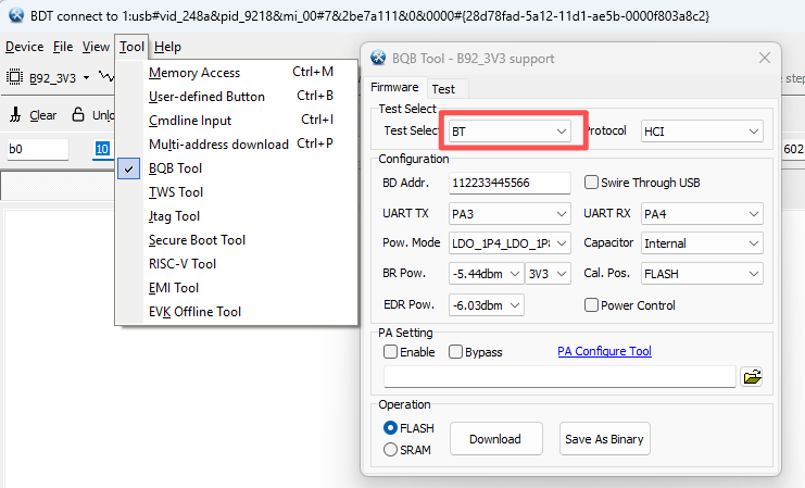 Open BDT BQB Tool
