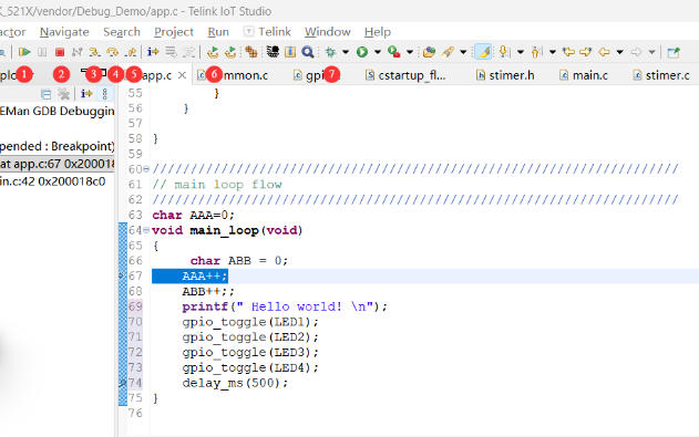 Debug toolbar