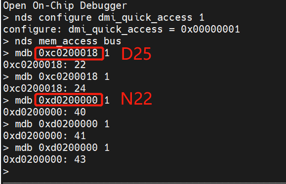 N22 and D25F memory distribution