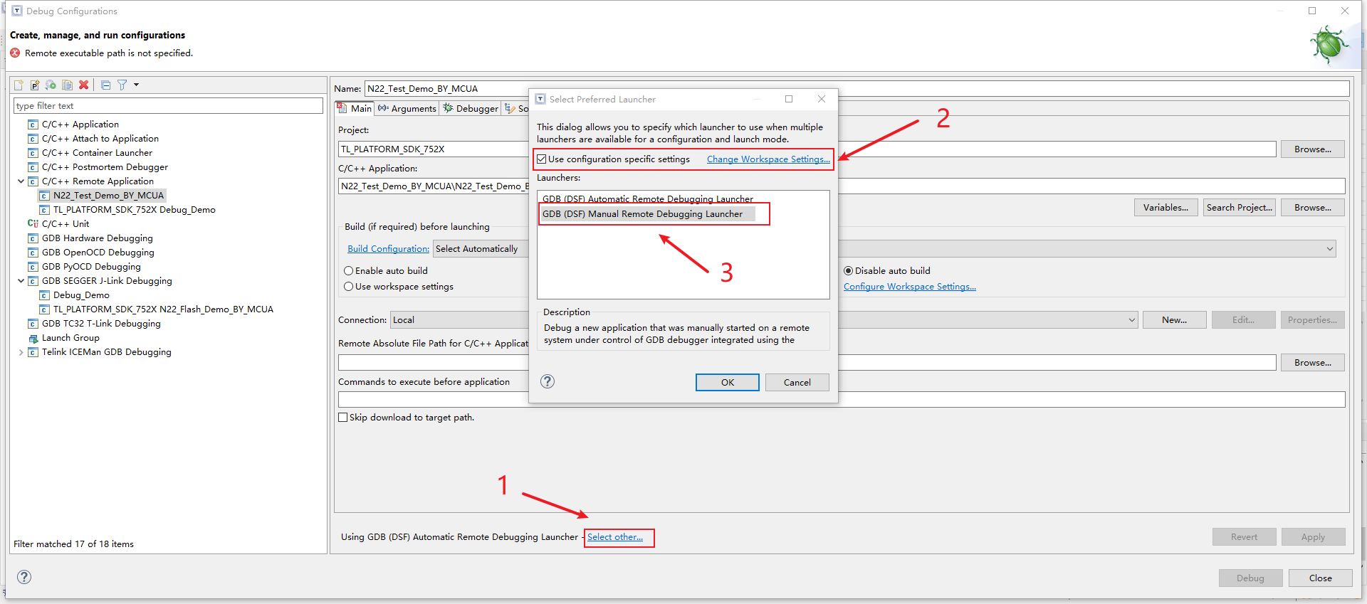 Main tab configuration