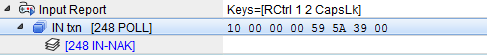 Keyboard Input Report packet capture diagram