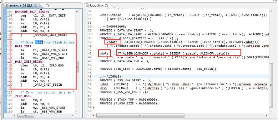 Example of error in link file alignment rules