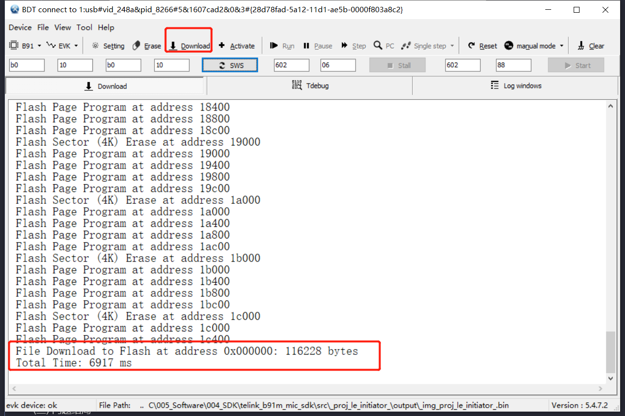 Select firmware and download