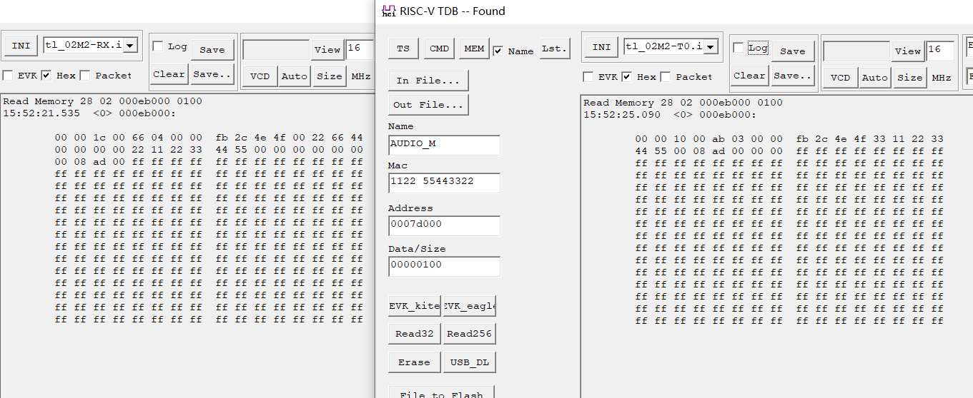 Pair info of TX0 and RX