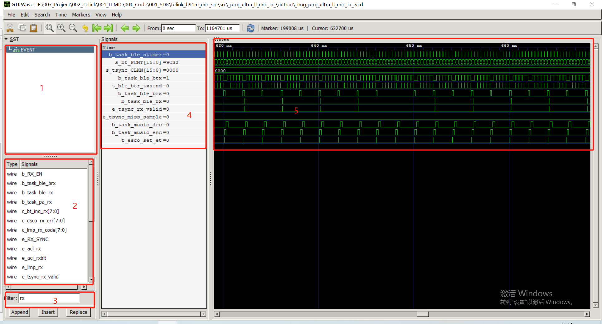 View waveform