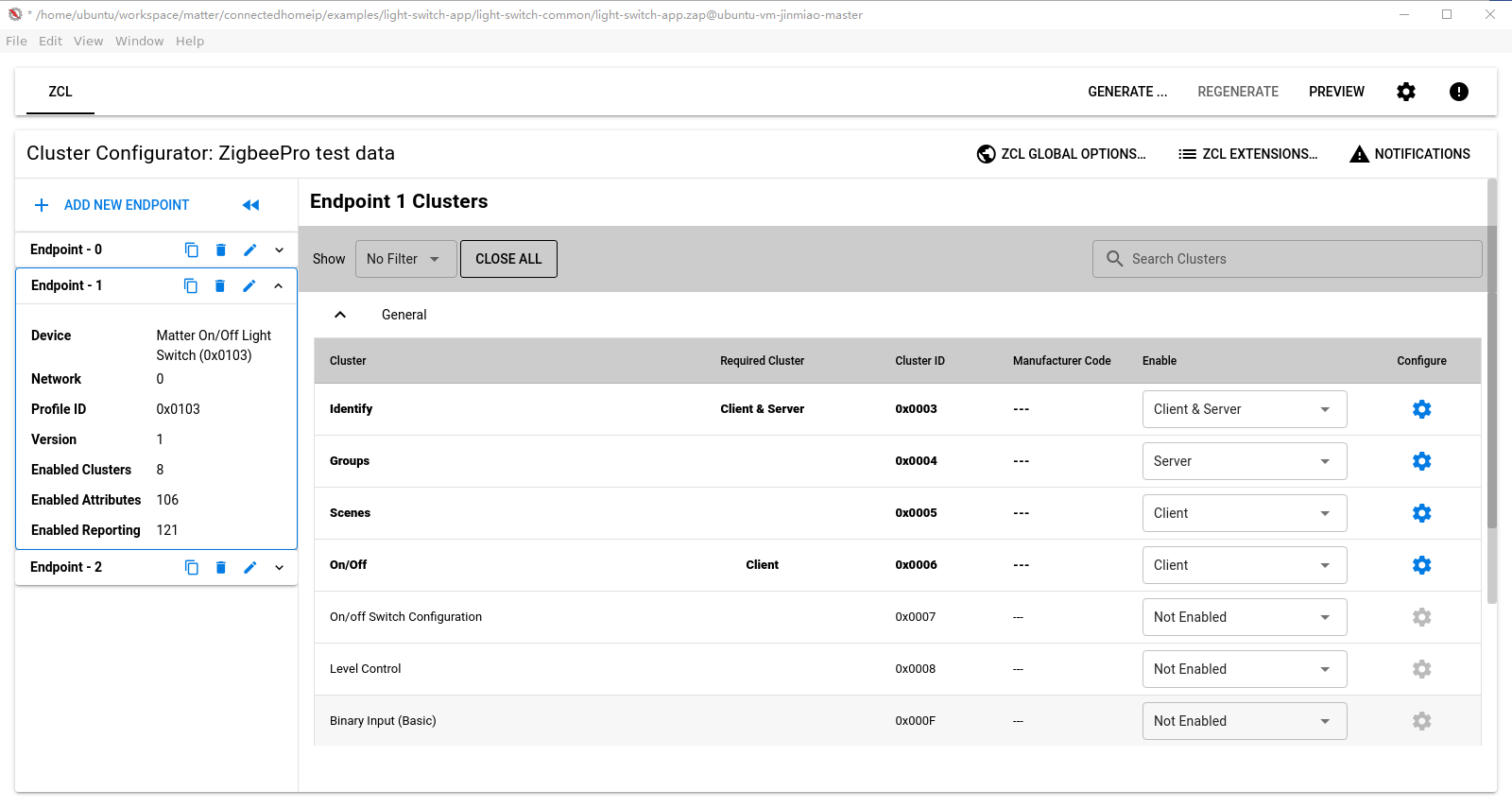 ZAP Configuration Interface