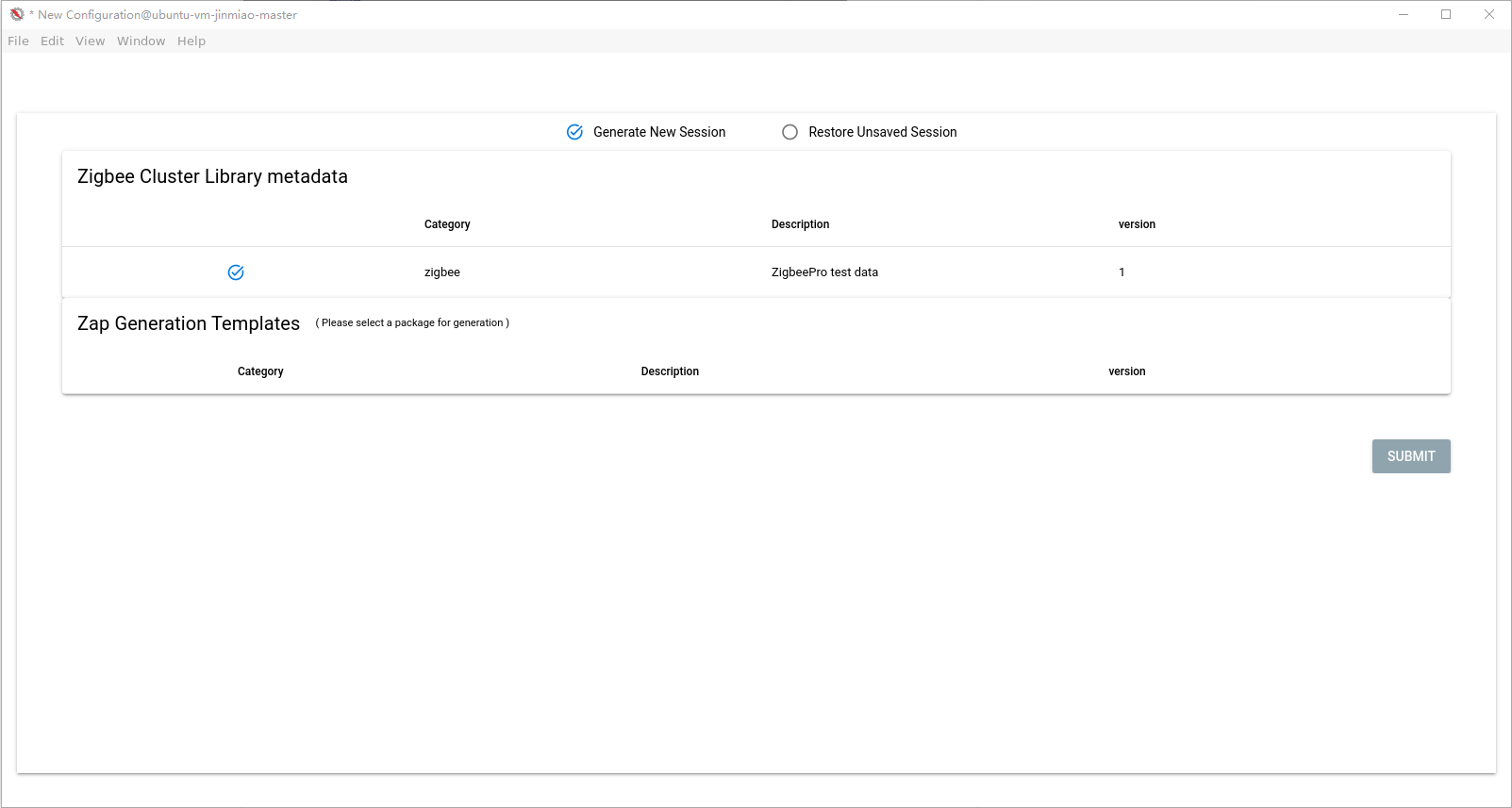 ZAP Interface