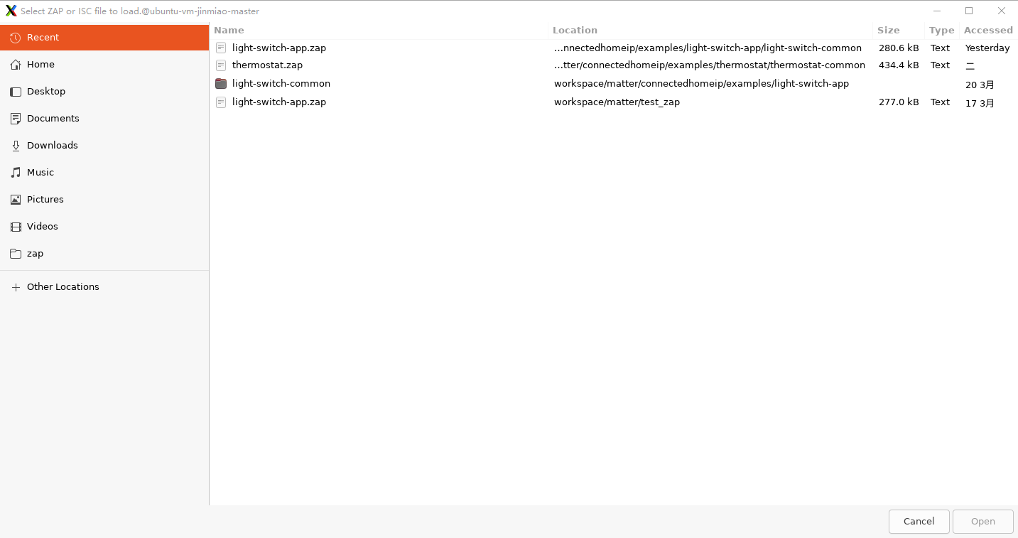 Select .zap File