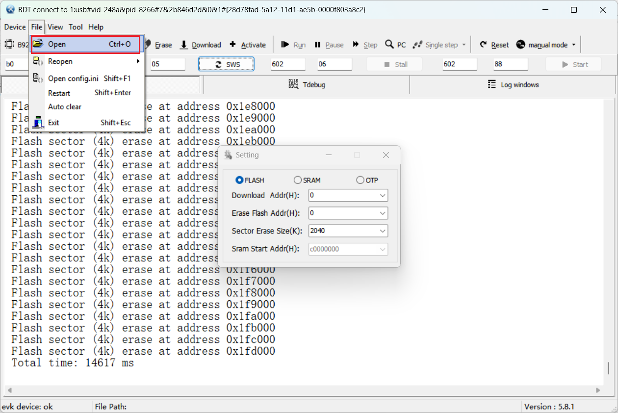 Select BIN File