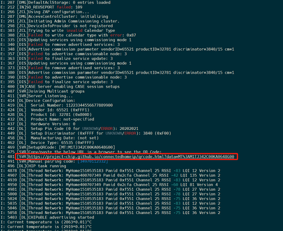 QR Code URL from Log