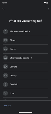 Select device type