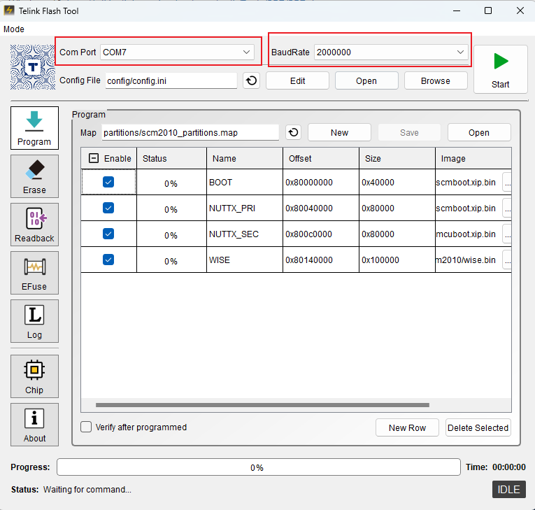 w91_ComPort-BaudRate Setting